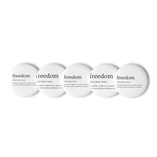 Define Freedom Set of Pin Buttons