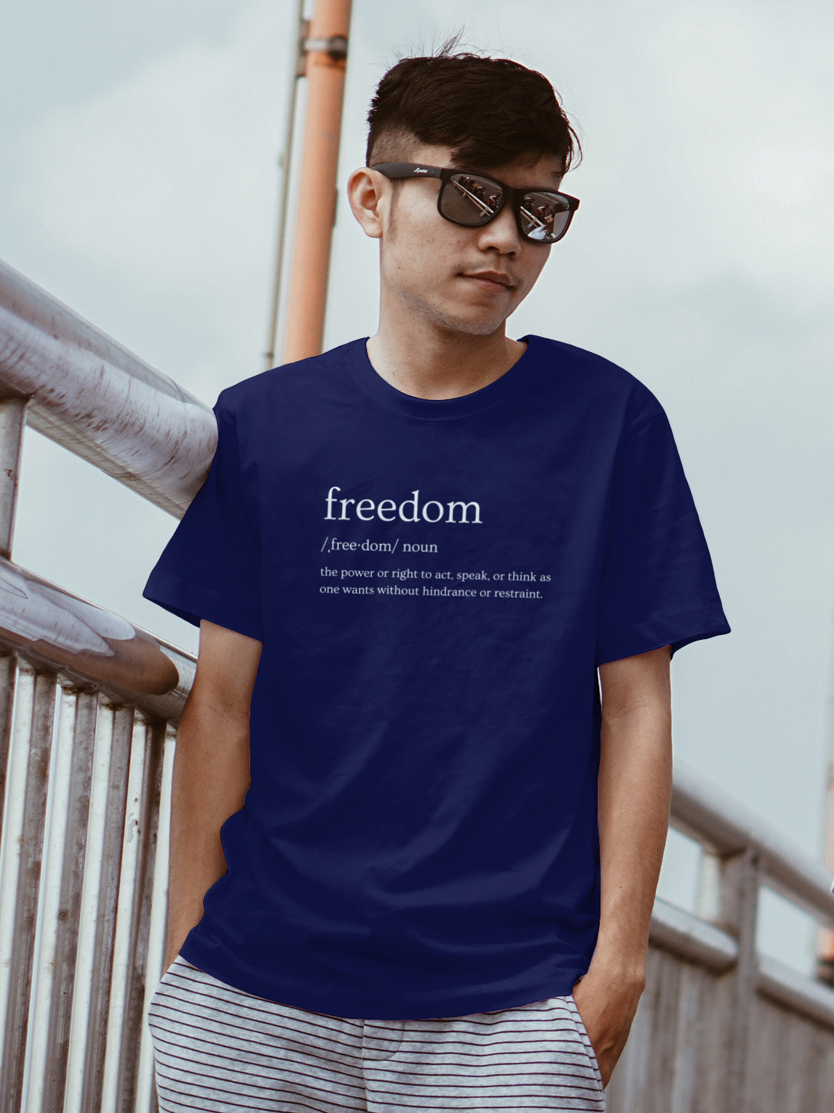 Large Freedom Definition Men's Short Sleeve Shirt