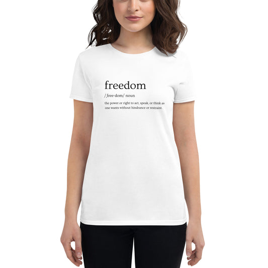 Large Freedom Definition Women's Short Sleeve Shirt